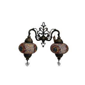 Oldalfali mozaik lámpa-kétágú