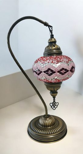 Asztali mozaik hattyúlámpa nagy