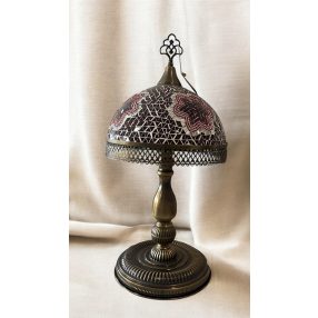 "Tiffany" jellegű mozaik asztali gombalámpa