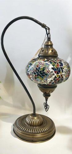 Asztali mozaik hattyúlámpa nagy