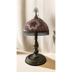 "Tiffany" jellegű mozaik asztali gombalámpa