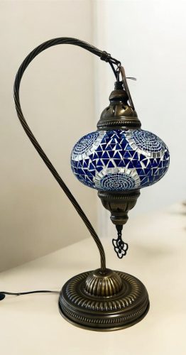 Asztali mozaik hattyúlámpa nagy
