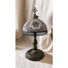 "Tiffany" jellegű mozaik asztali gombalámpa