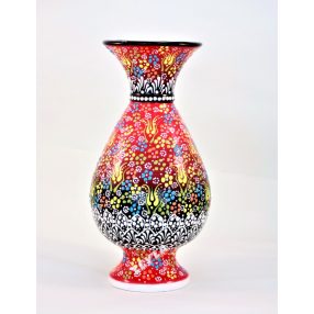 Kézzel festett kerámia váza