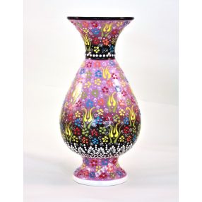 Kézzel festett kerámia váza