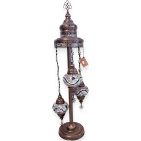 Spirál mozaik állólámpa - 3 gömbös