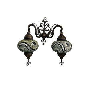 Oldalfali mozaik lámpa-kétágú