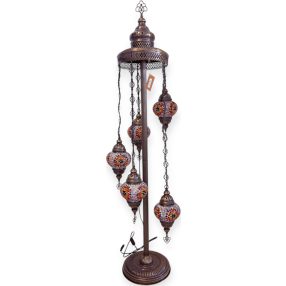 Spirál mozaik állólámpa- 5 gömbös